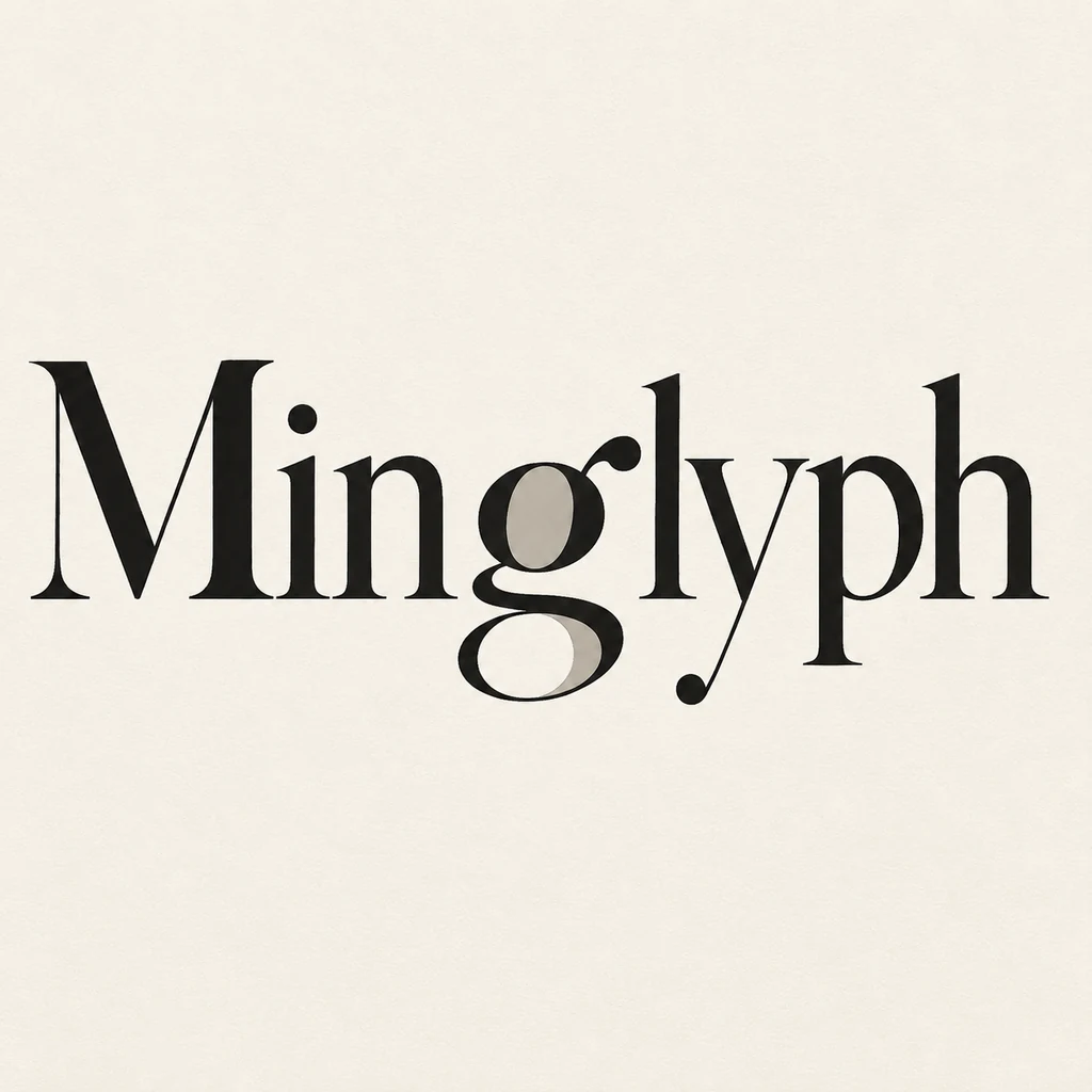 Minglyph: A small opening gives a familiar name its own voice.