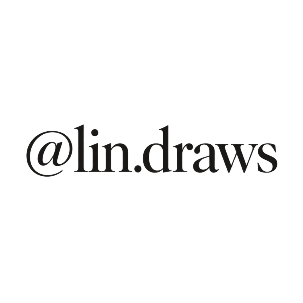 @lin.draws: A signature for the work you share.