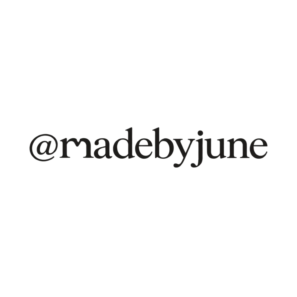 @madebyjune: A personal mark for things made by hand.