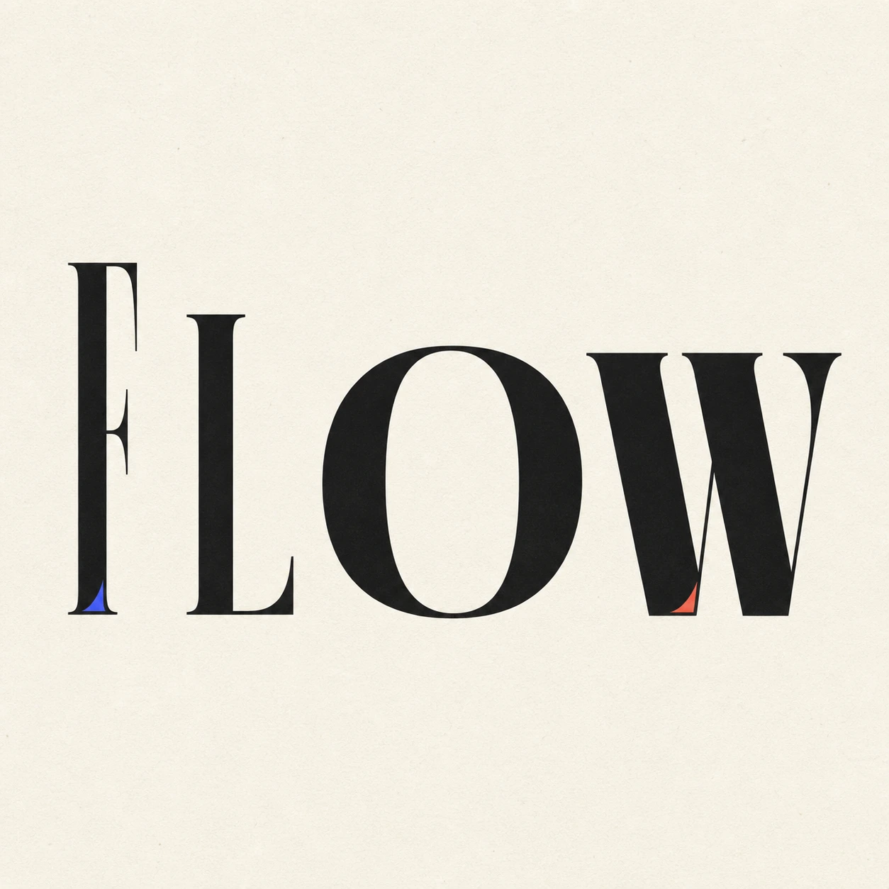 FLOW expressing motion through changing height, width, weight, and lean without a connecting line